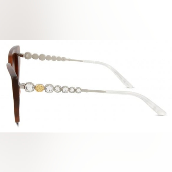 Gucci Embellished Ladies Cat Eye Sunglasses
